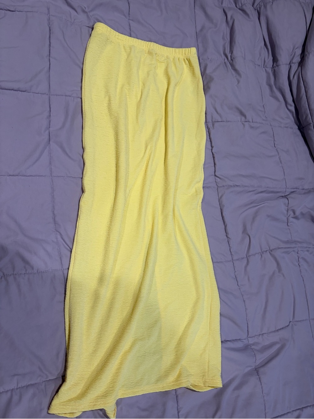 Yellow Women's Maxi Skirt size Large super stretchy